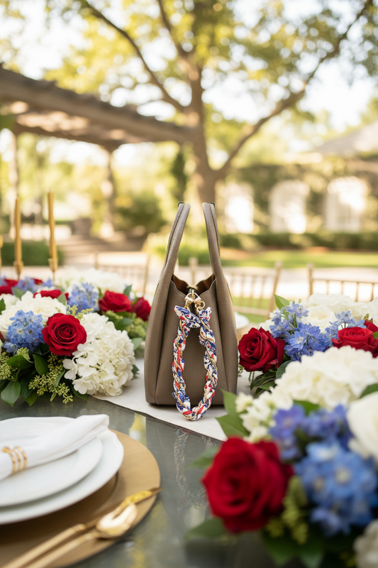Floral Scarf Purse Lateral Garden