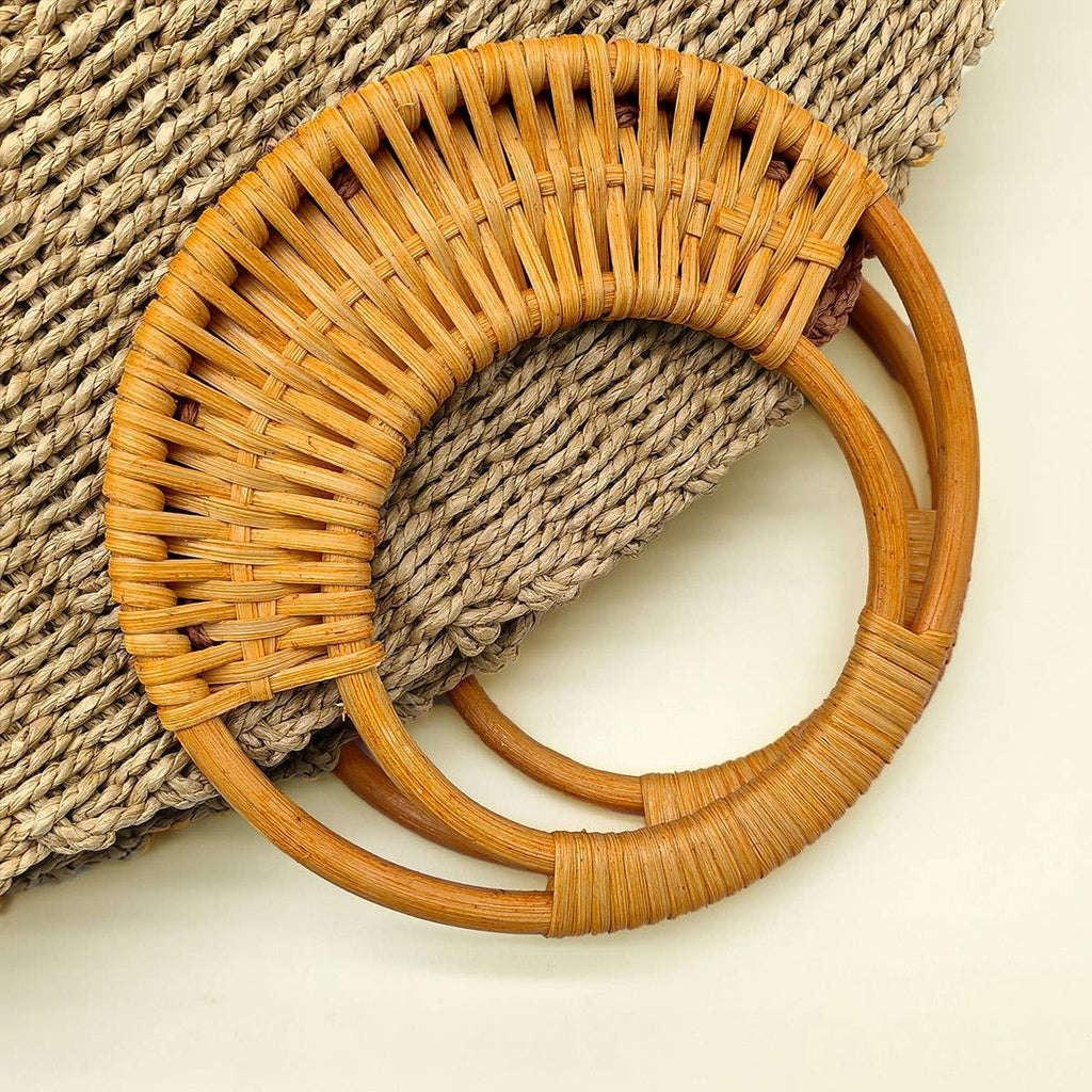America 250 Heritage Straw Tote Rattan Camel | Limited Edition Bag
