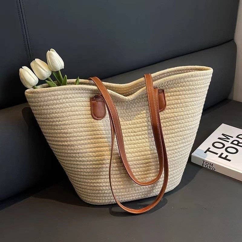 America 250 Heritage Deep Beige Oversized Tote Bag — side view