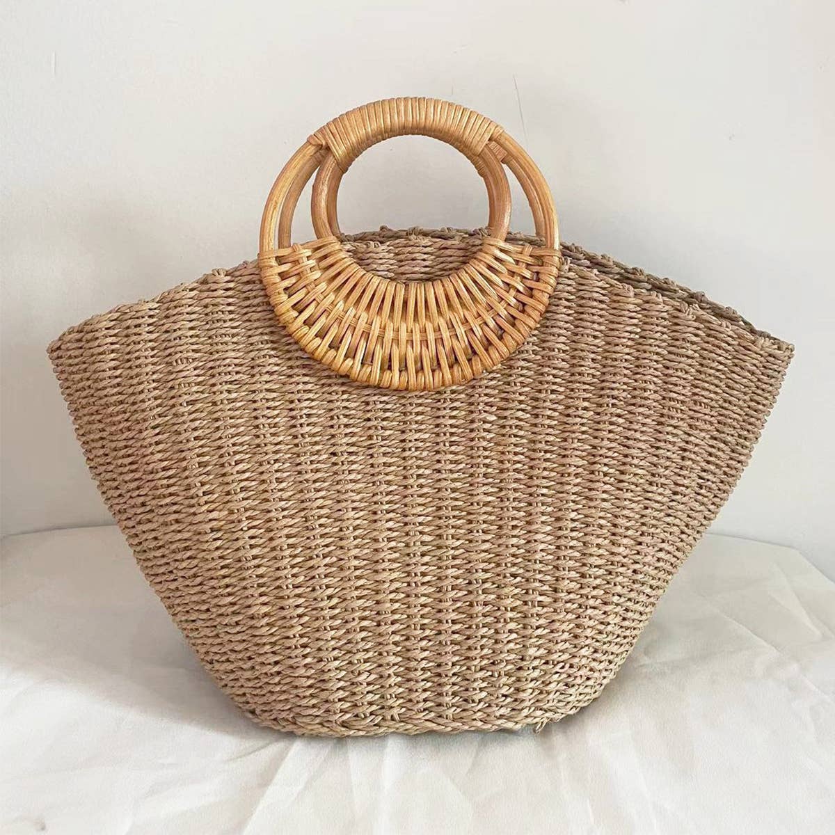 America 250 Heritage Straw Tote Rattan Camel | Limited Edition Bag