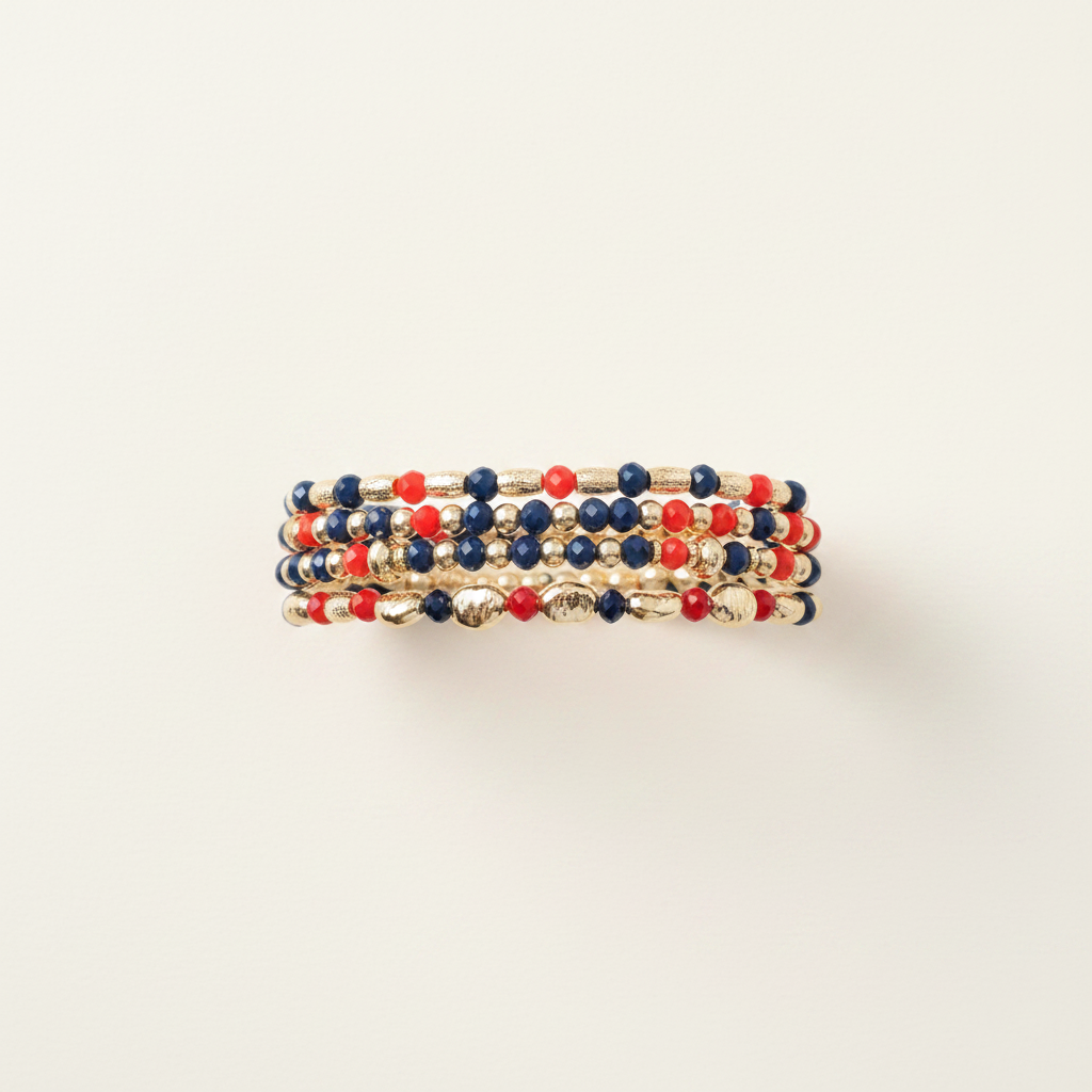 Beaded Bracelet Set - Flat Lay