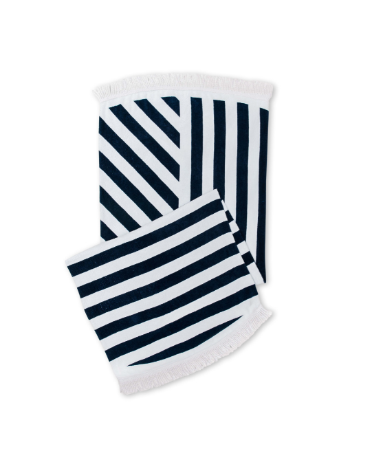 America 250 Heritage Round Beach Towel Navy & White Striped | Limited Edition