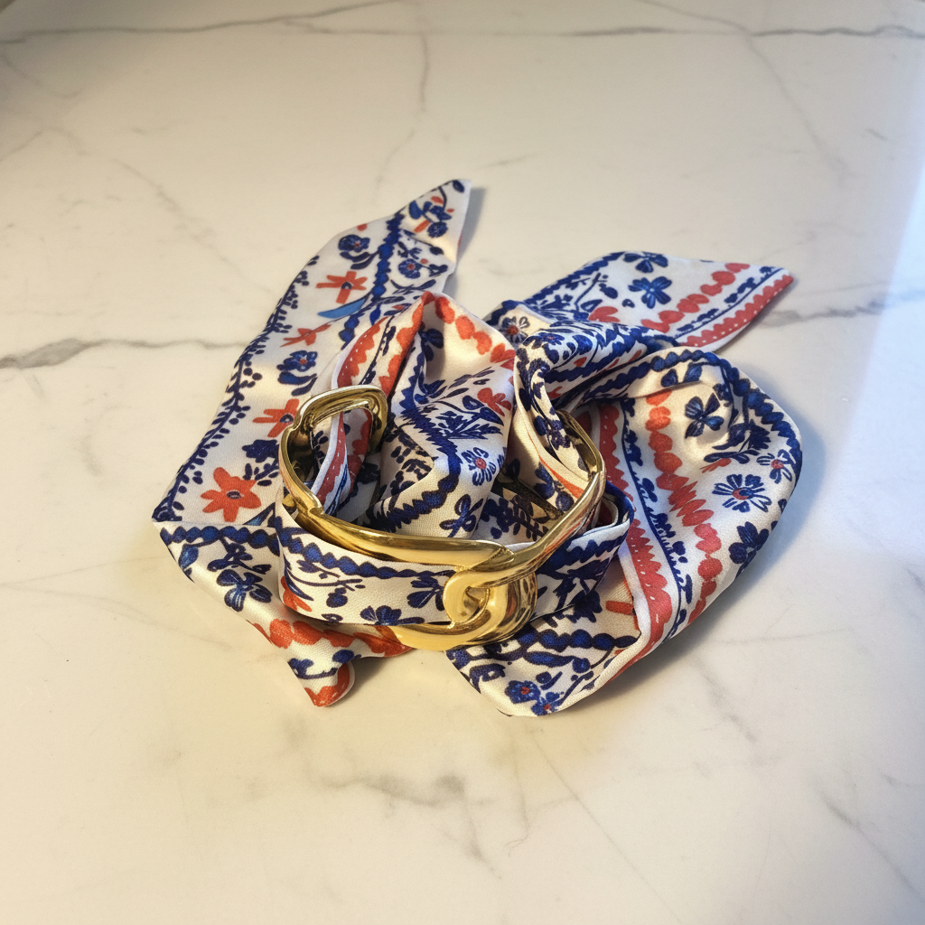 Floral Scarf Bracelet Mármol