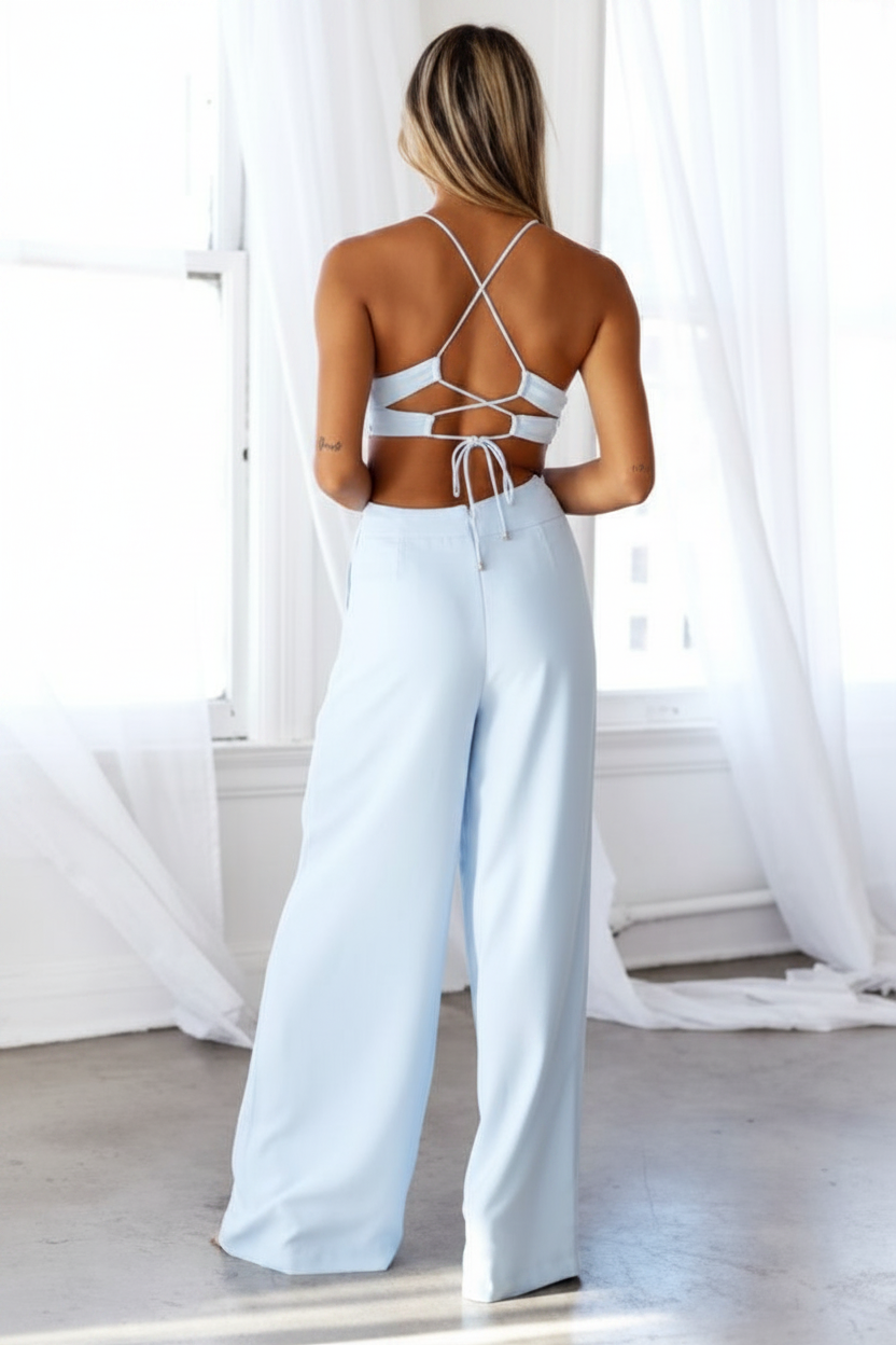 Jumpsuit azul - modelo nueva - trasera