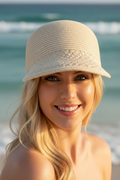 Straw Visor Modelo Beach Closeup